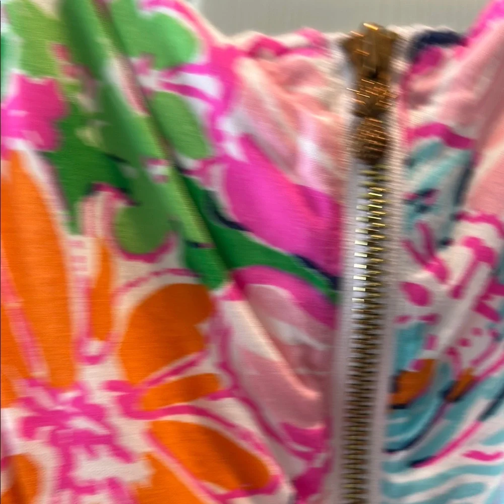 Lilly Pulitzer Tropical Pink and Green baby doll style tank shirt - Picture 10 of 14